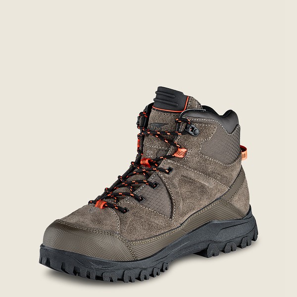 Mens Red Wing Trbo - 5-inch Waterproof Soft Toe - Hiking Boots Grey Brown - YRC638270